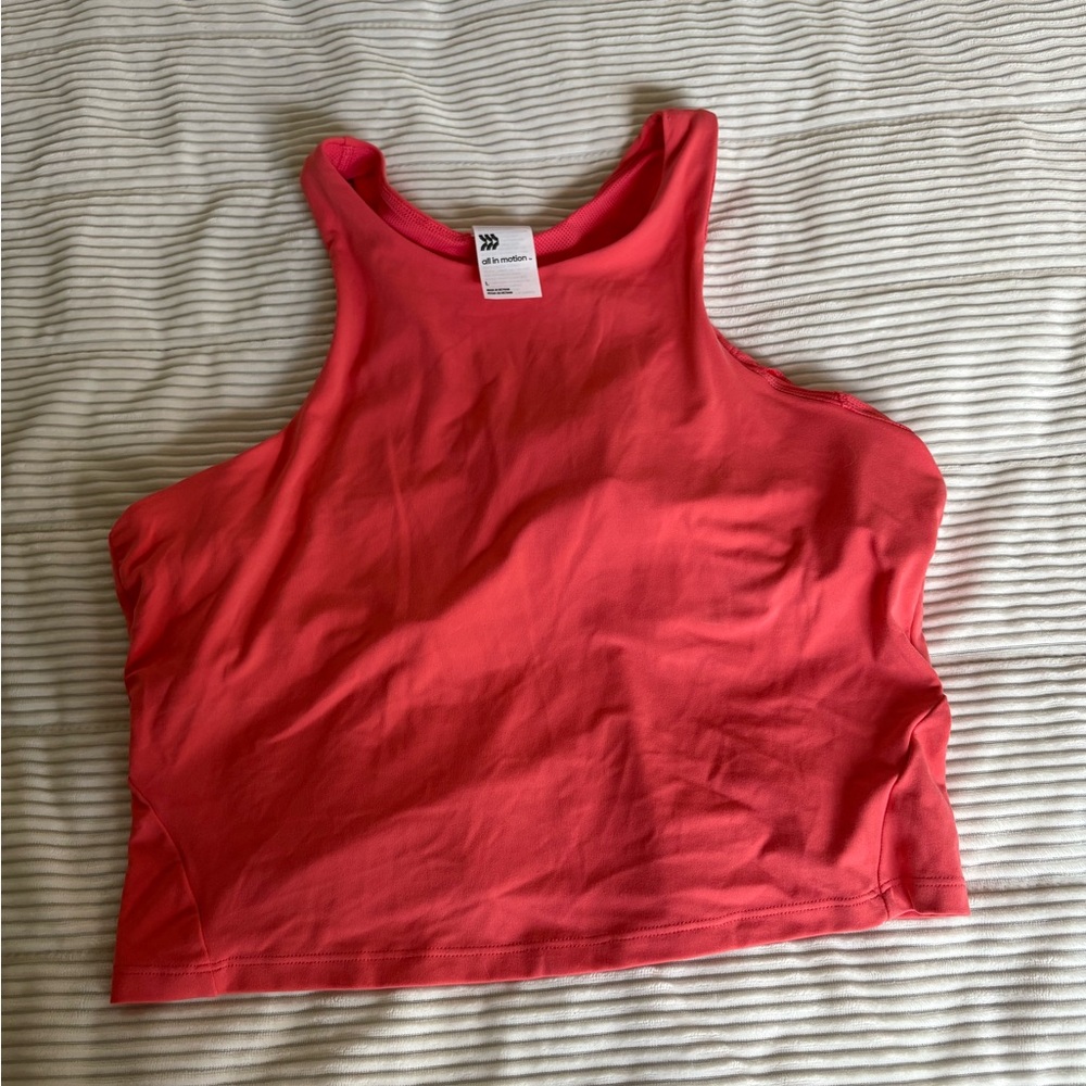 All in Motion Orange Fitted Crop Tank Top